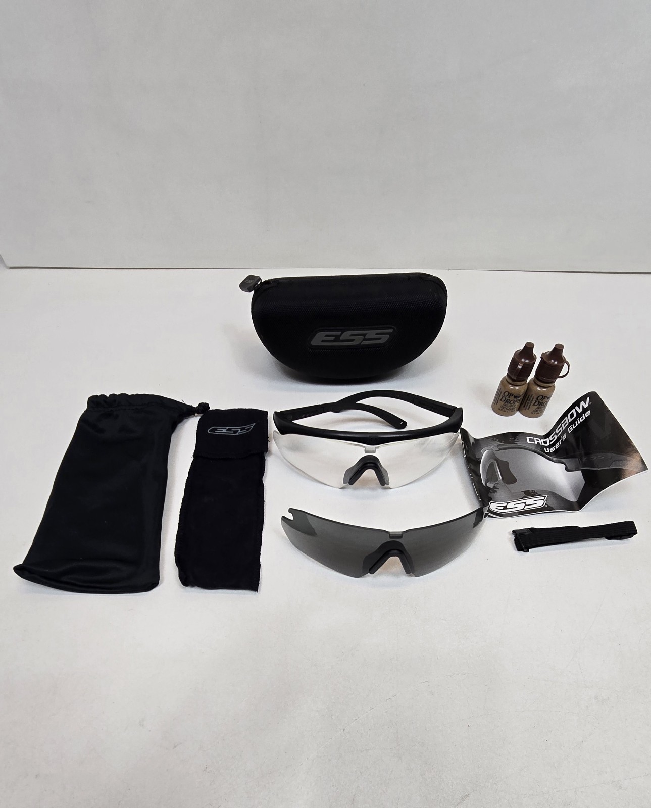 USGI ESS Revision Z87 Black Glasses Eye Protection Set