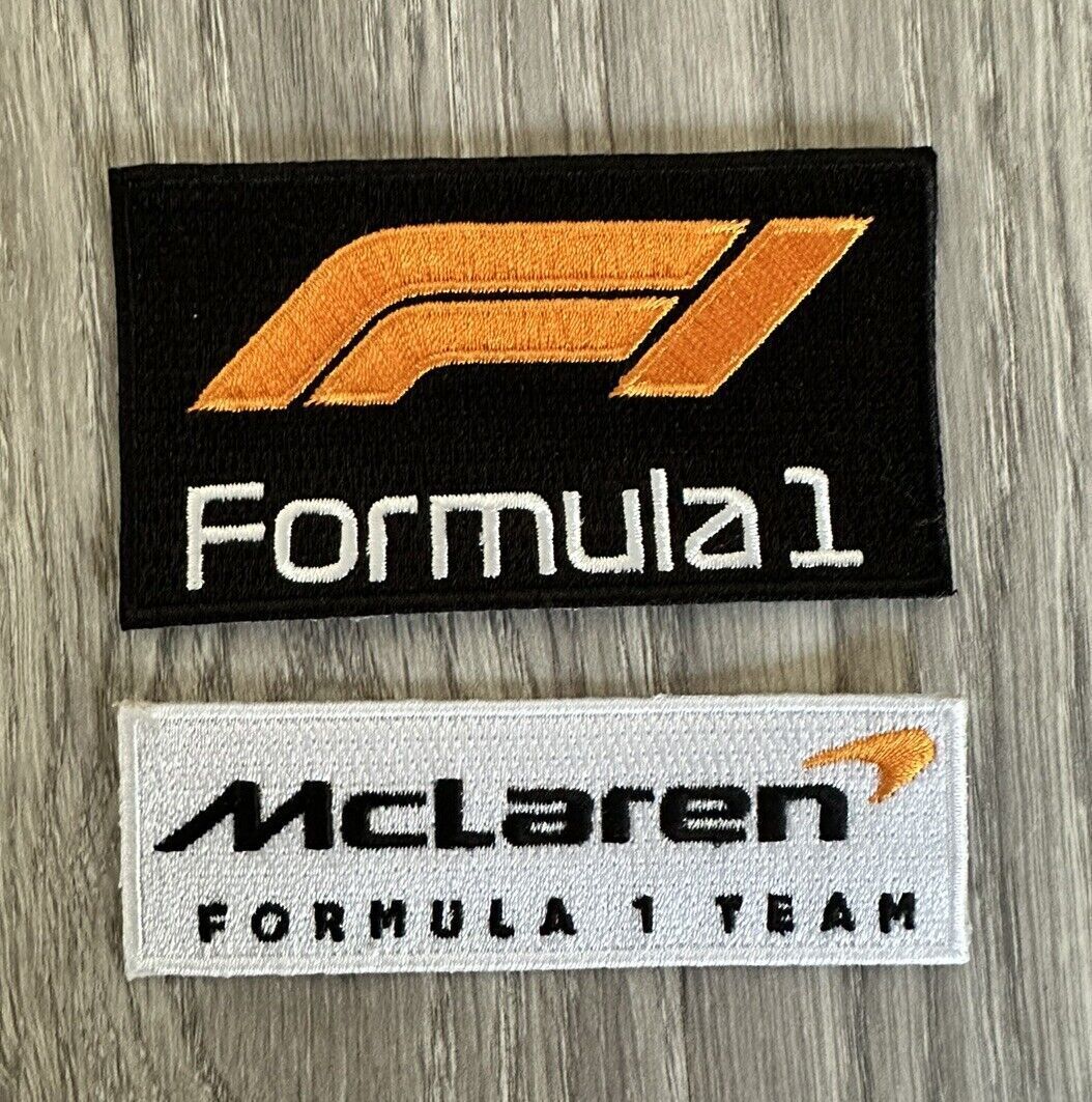 2 Pack Ultimate F1 Patch combo  MC LAREN FORMULA ONE F1 RACING Iron-on PATCHES