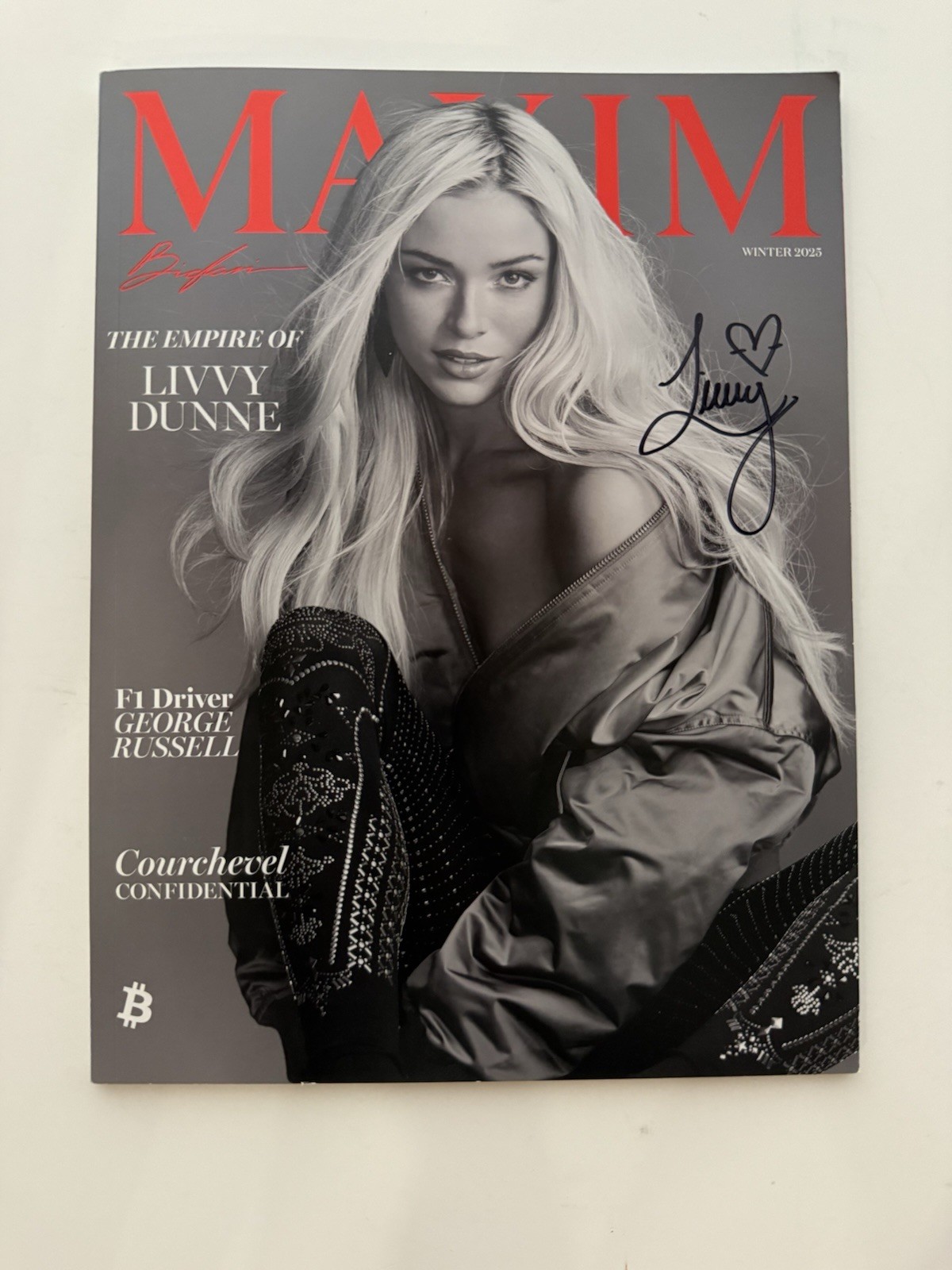 Olivia Livvy Dunne Maxim Cover Issue signed - Only 3 available On Her Passes Olivia Livvy Dunne Maxim Cover Issue signed - Only 3 available On Her Passes