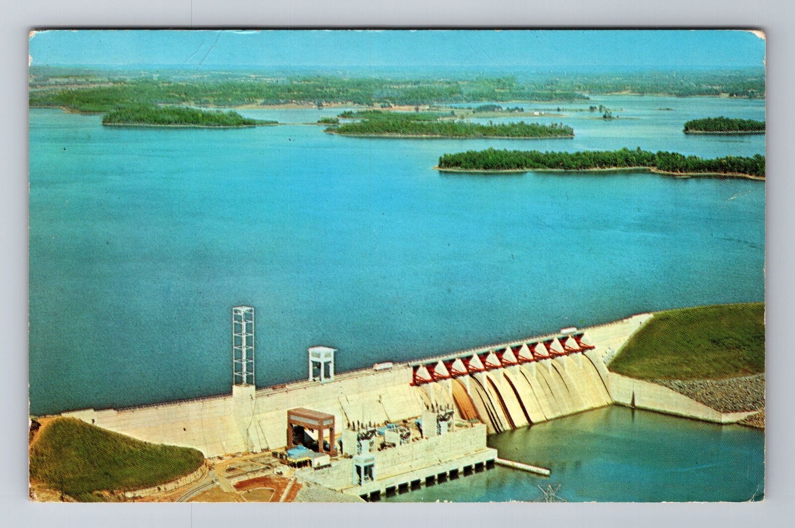 NC-North Carolina, Cowan\'s Ford Dam & Lake Norman, Vintage c1967 Postcard