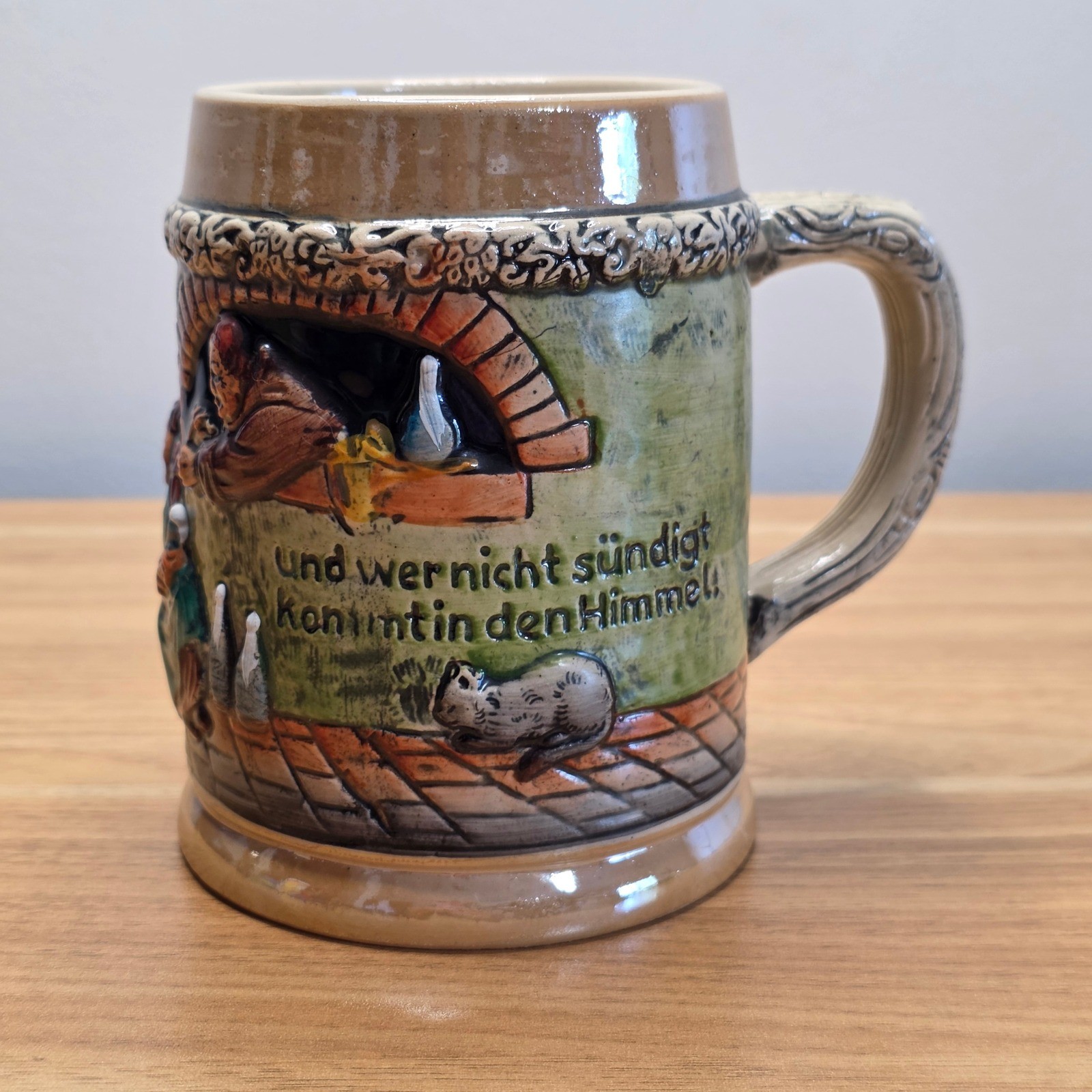 Vintage Embossed Werner Cornelius Sleepy Monk Beer Stein Made in West Germany