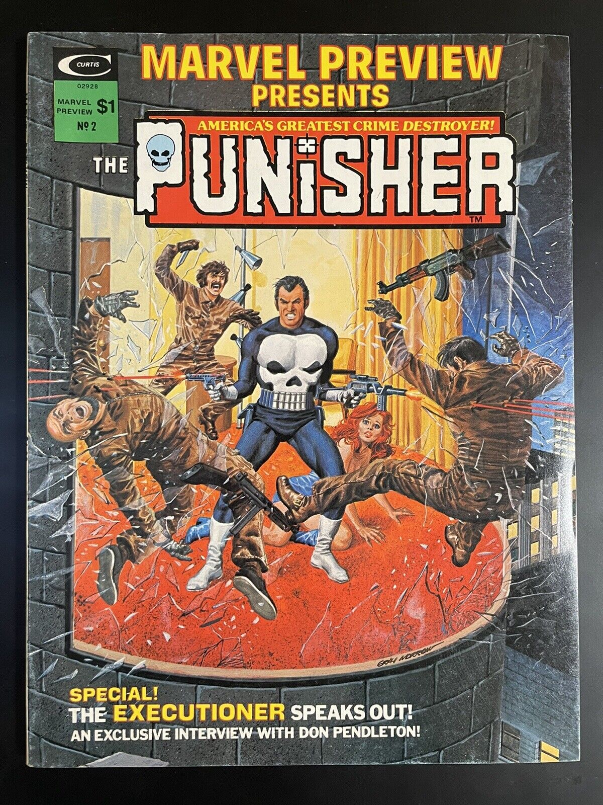 Marvel Preview Presents Magazine #2 1975 Punisher Origin Story SHARP COPY NM-