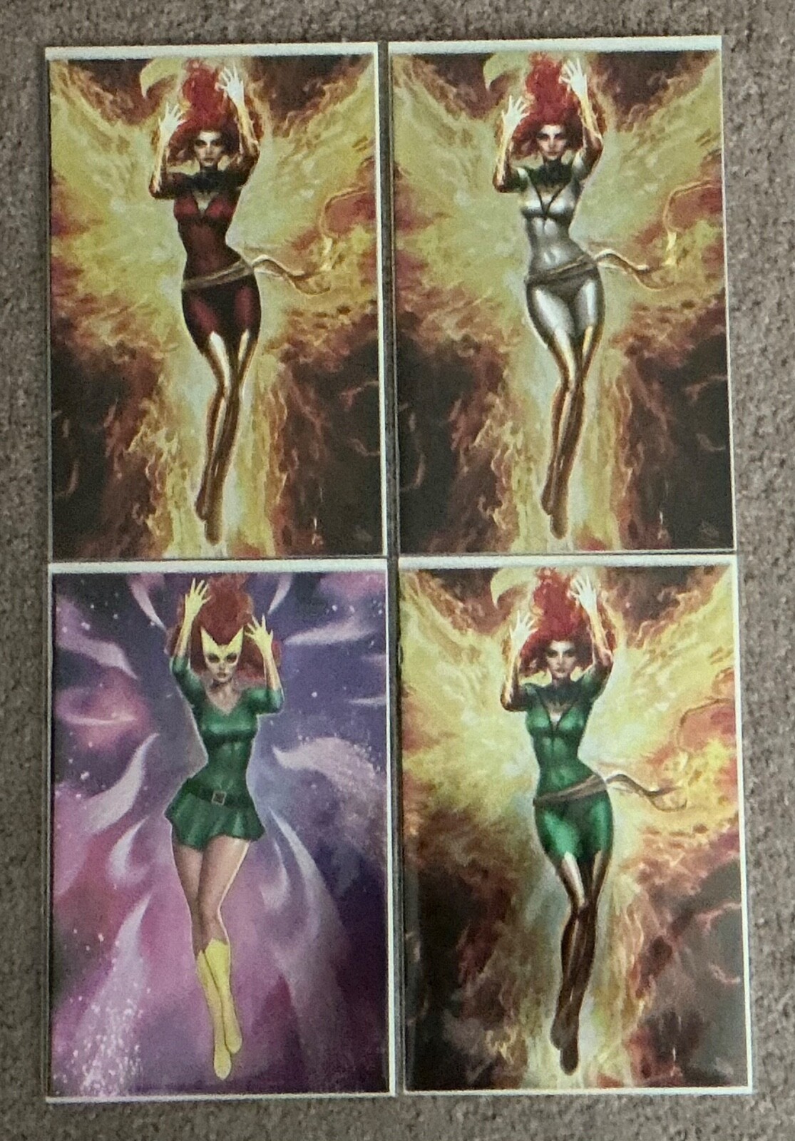 Phoenix #1, 3, 4 Marvel Girl Jean Grey NYCC SDCC Foil Set - NM