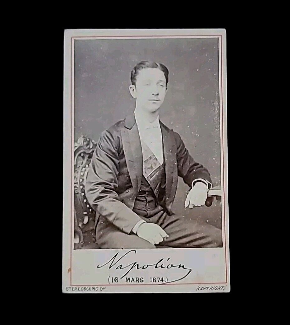 Louis Napoleon IV Prince Imperial CDV Photo Cabinet Card Royalty French Royal FR