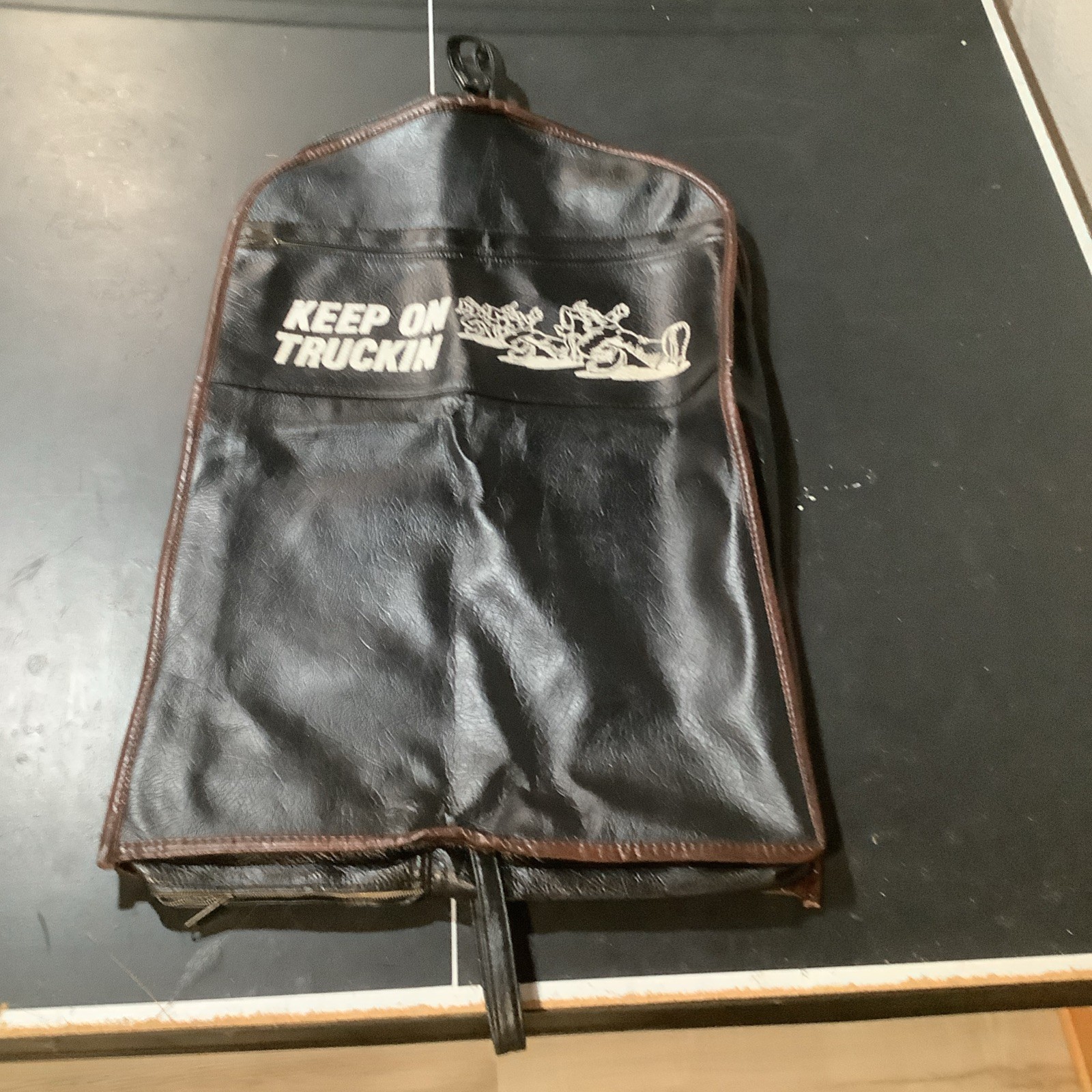 RARE Vintage Keep On Truckin’ Garment Bag Faux Leather RARE Vintage Keep On Truckin’ Garment Bag Faux Leather