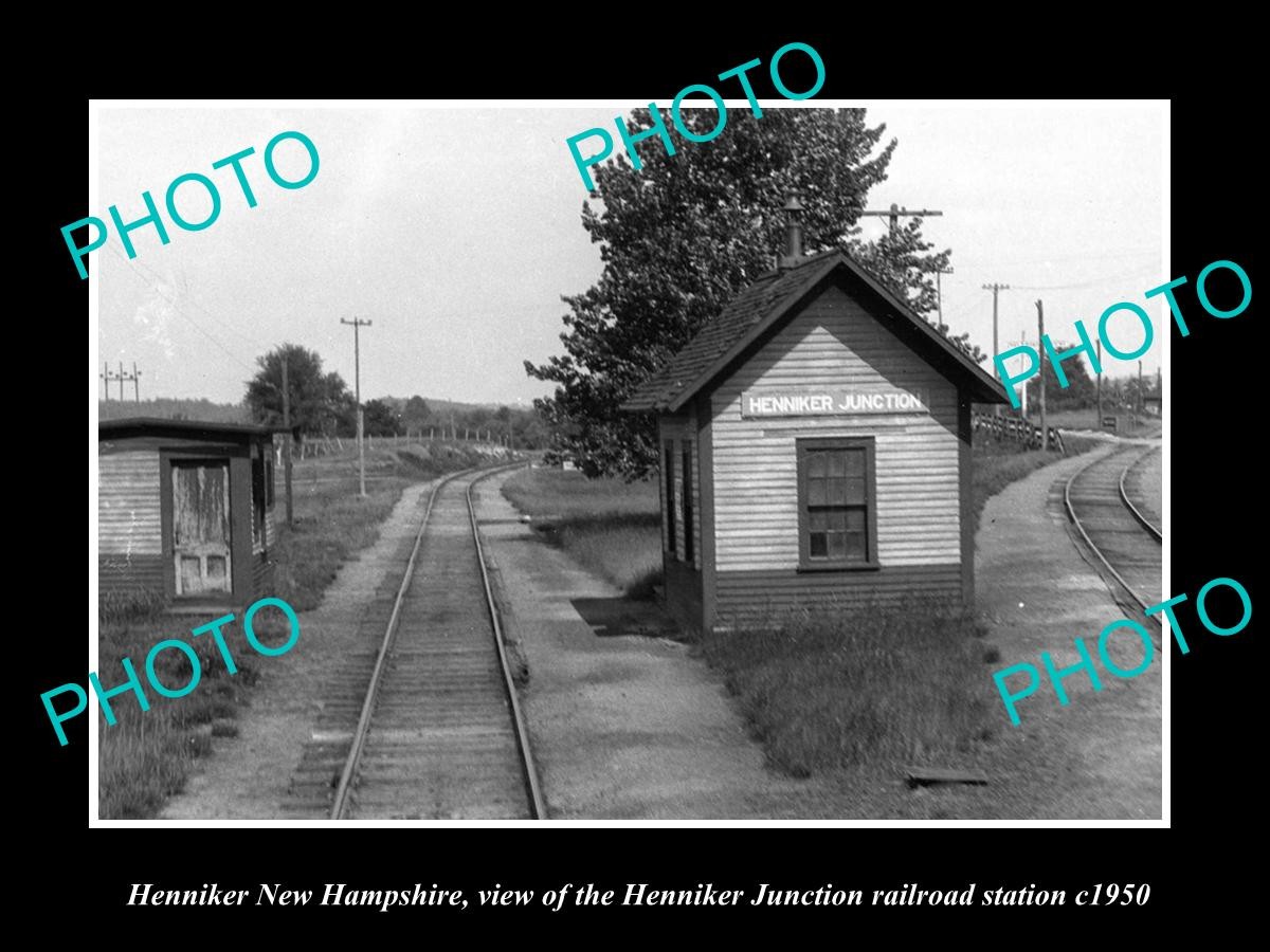 Henniker New Hampshire The H/J Railroad Depot c1950 Old Large Historic Photo Henniker New Hampshire The H/J Railroad Depot c1950 Old Large Historic Photo