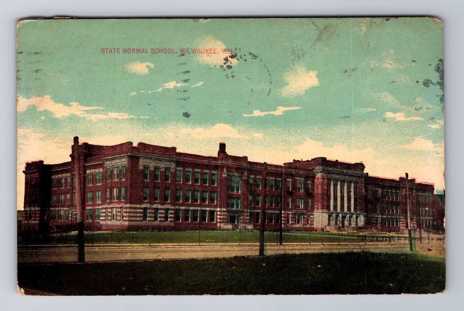 Milwaukee WI-Wisconsin, State Normal School, c1914 Antique Vintage Postcard