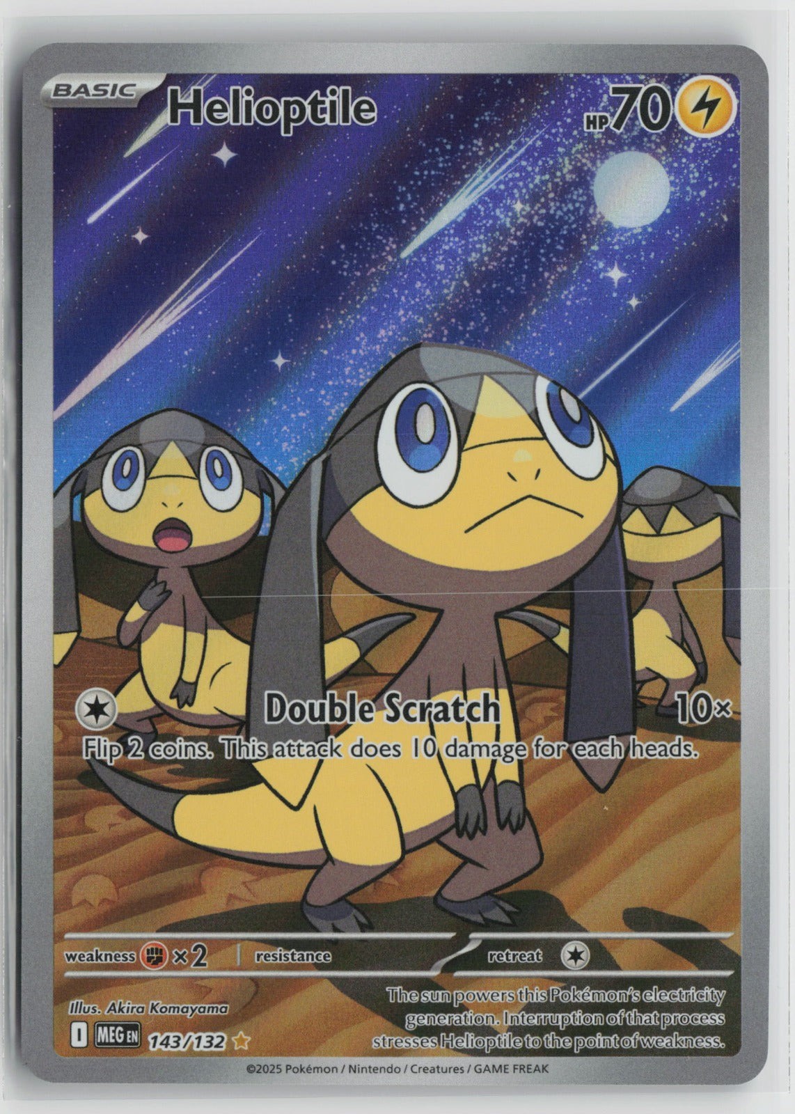 Helioptile - Illustration Rare Holo MEG 143/132 NM