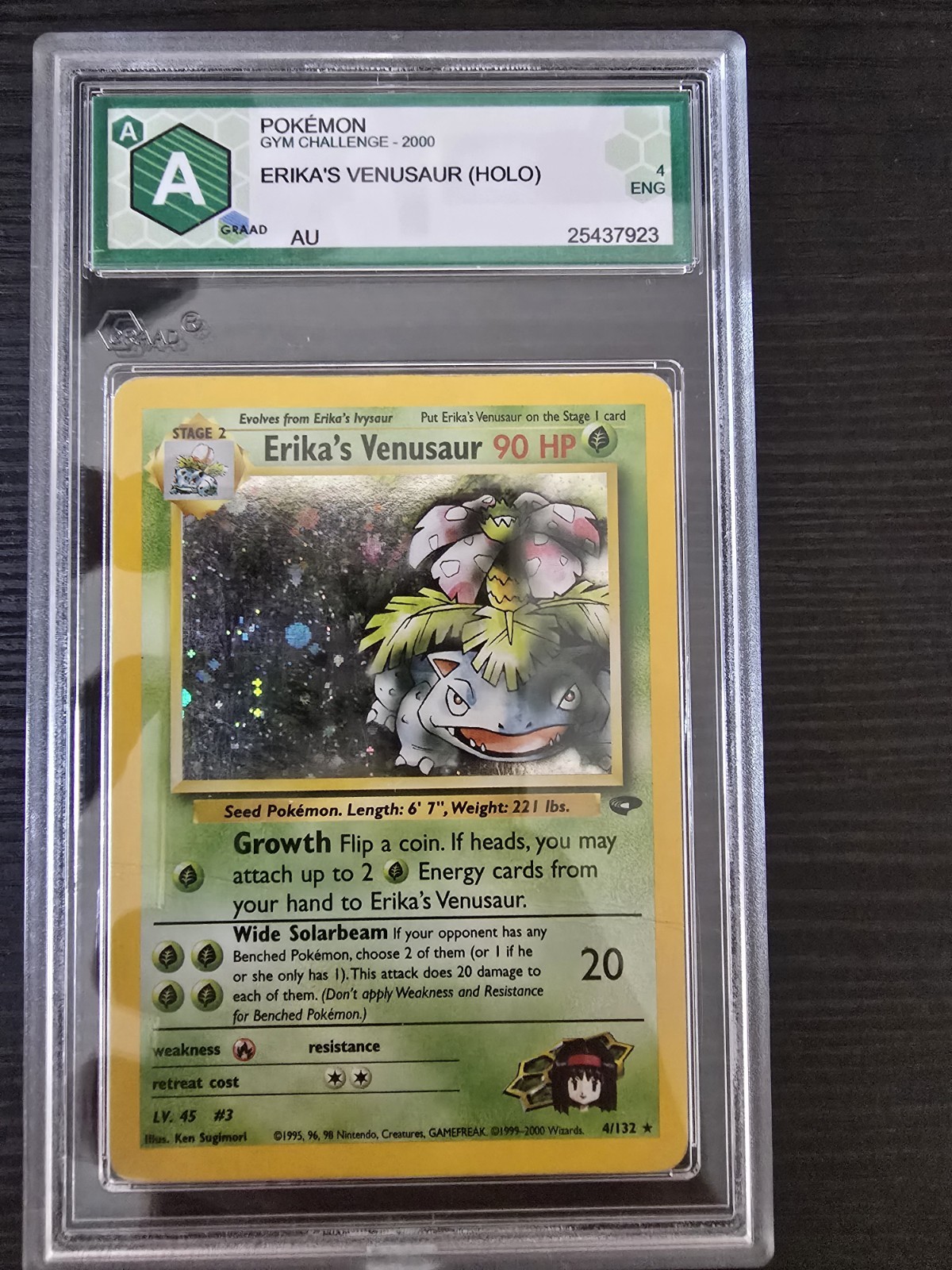 Erika's Venusaur Holo 4/132 Gym Challenge 2000 GRADE ENG Erika's Venusaur Holo 4/132 Gym Challenge 2000 GRADE ENG