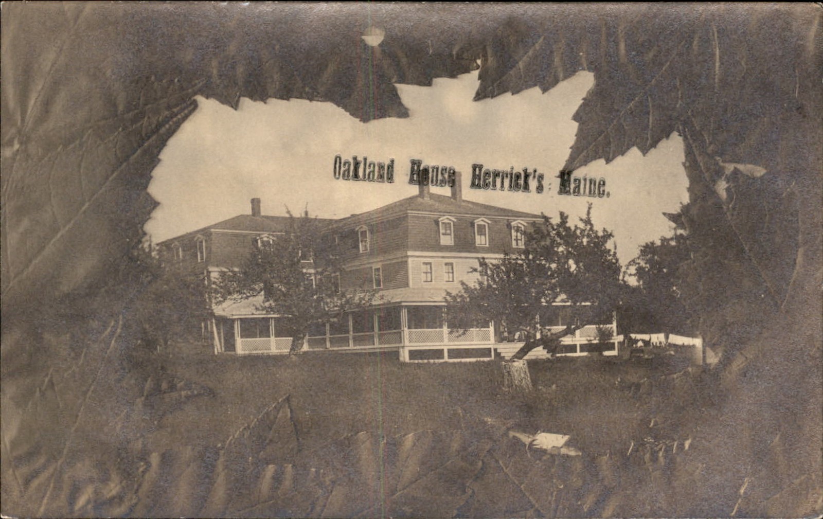 Herricks Brooksville Maine ME Oakland House c1910 Real Photo Postcard bhn Herricks Brooksville Maine ME Oakland House c1910 Real Photo Postcard bhn