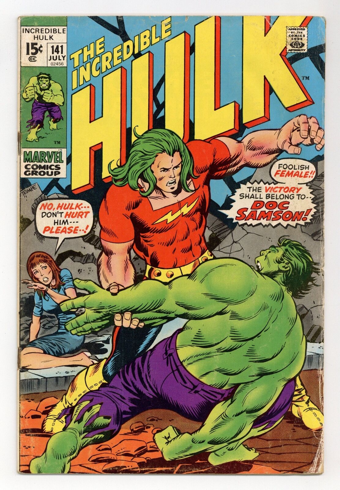 Incredible Hulk #141 GD+ 2.5 1971
