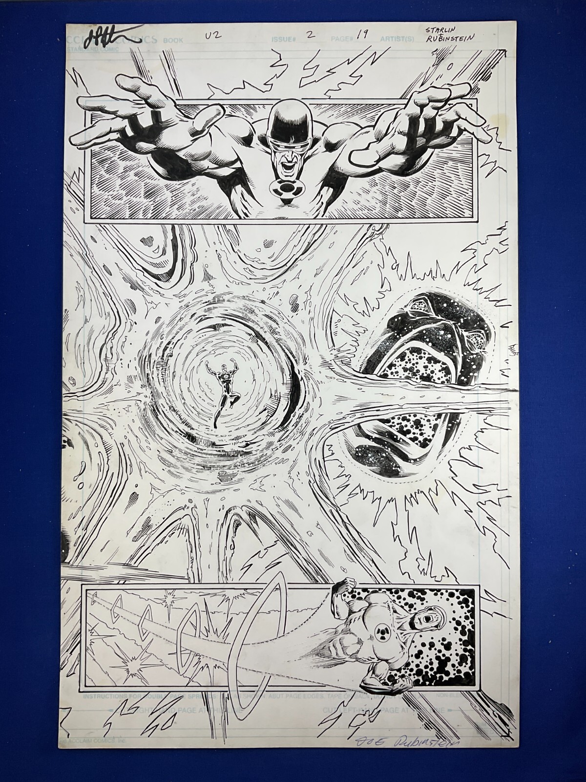 UNITY 2000 #2 pg 19 Jim Shooter Starlin & Joe Rubinstein Valiant Acclaim Comics UNITY 2000 #2 pg 19 Jim Shooter Starlin & Joe Rubinstein Valiant Acclaim Comics