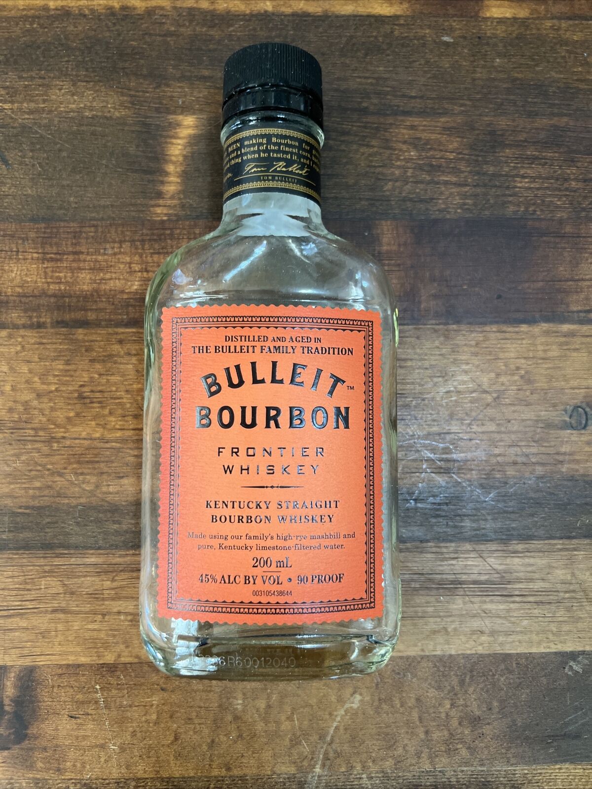 Bulleit Bourbon Empty Bottle 200mL