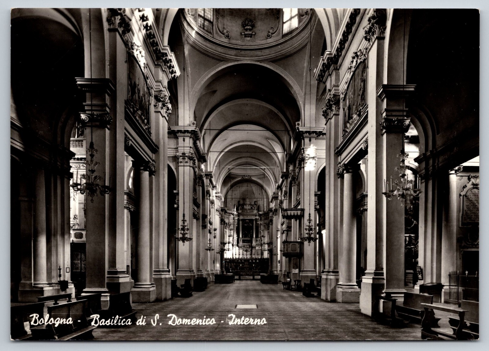 Postcard RPPC Italy Bologna Basilica di S Domenico Interior 34 Postcard RPPC Italy Bologna Basilica di S Domenico Interior 34