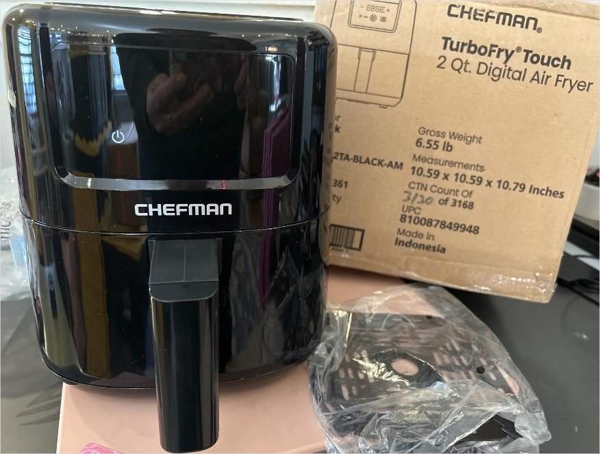 CHEFMAN 2 Qt Mini Air Fryer – Digital Space-Saving Compact Air Fryer with Nonsti