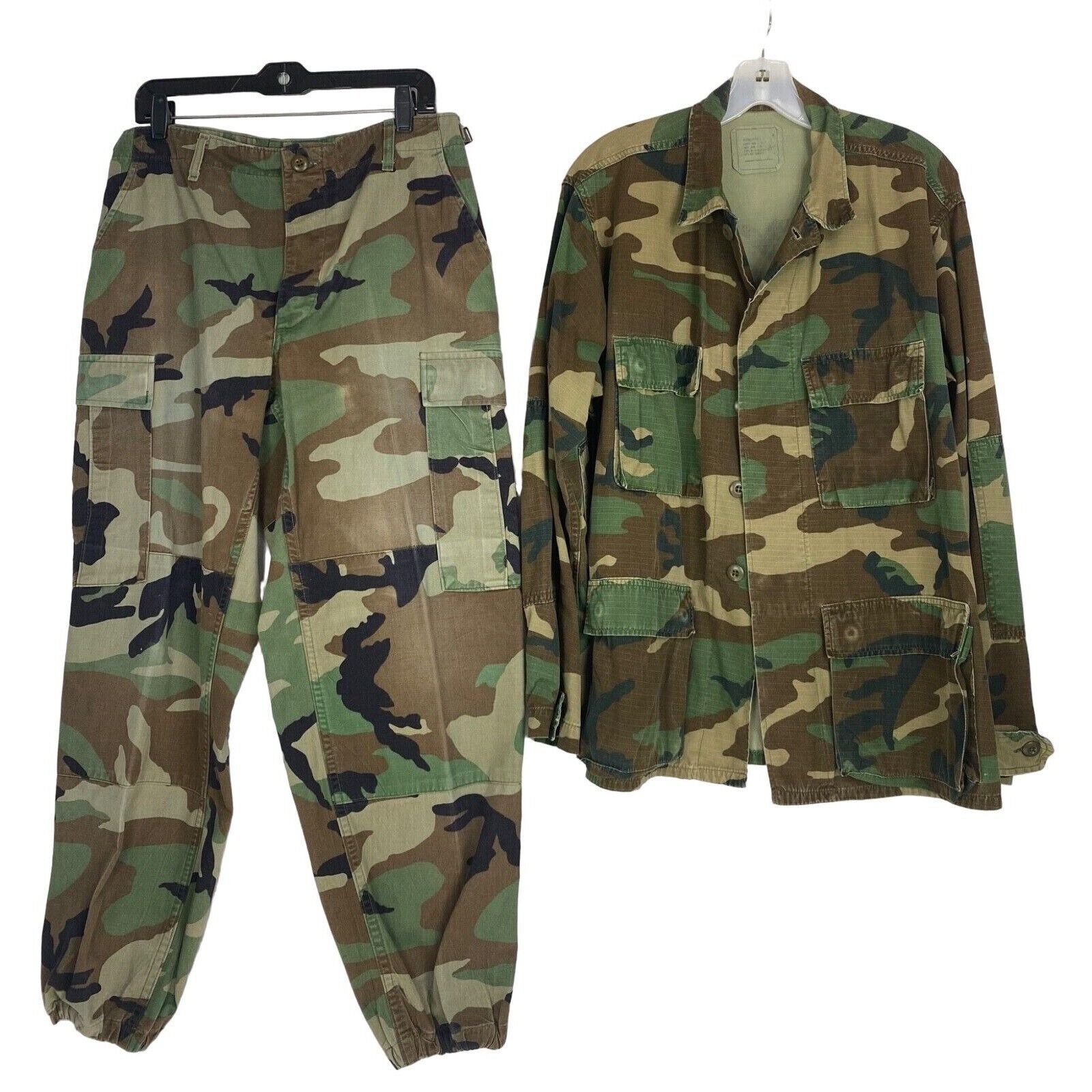 US Army Camouflage Pants and Shirt - Pants Size Medium Short - Shirt Size Medium