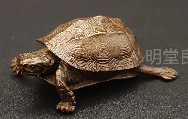 Vintage Japanese Bronze Small Turtle Figurine Head & Tail Movable Tea Ceremony Vintage Japanese Bronze Small Turtle Figurine Head & Tail Movable Tea Ceremony