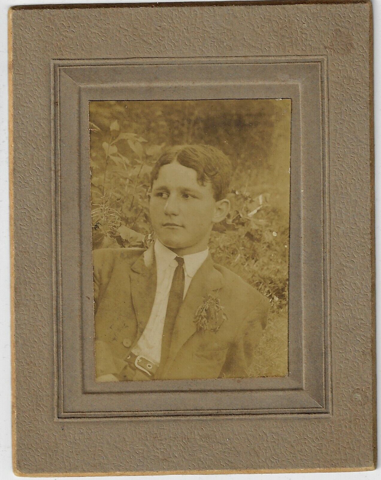 Antique Photograph late 19 century CDV mounted on heavy card stock young man