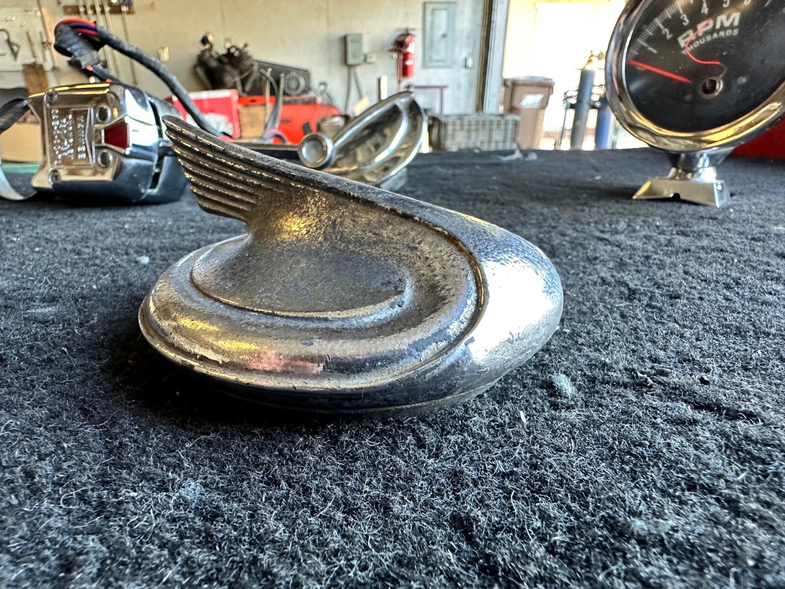 1929 1930 Studebaker President FE FH Hood Ornament Winged Radiator Cap # 188989