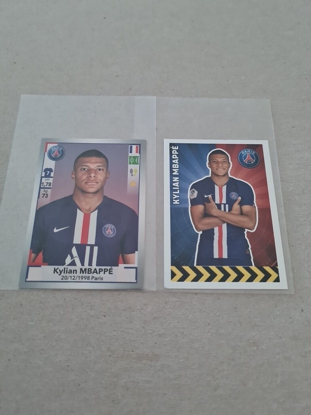 2020 Kylian Mbappe Rookie Lot of 2 Stickers Panini Foot #383 #386