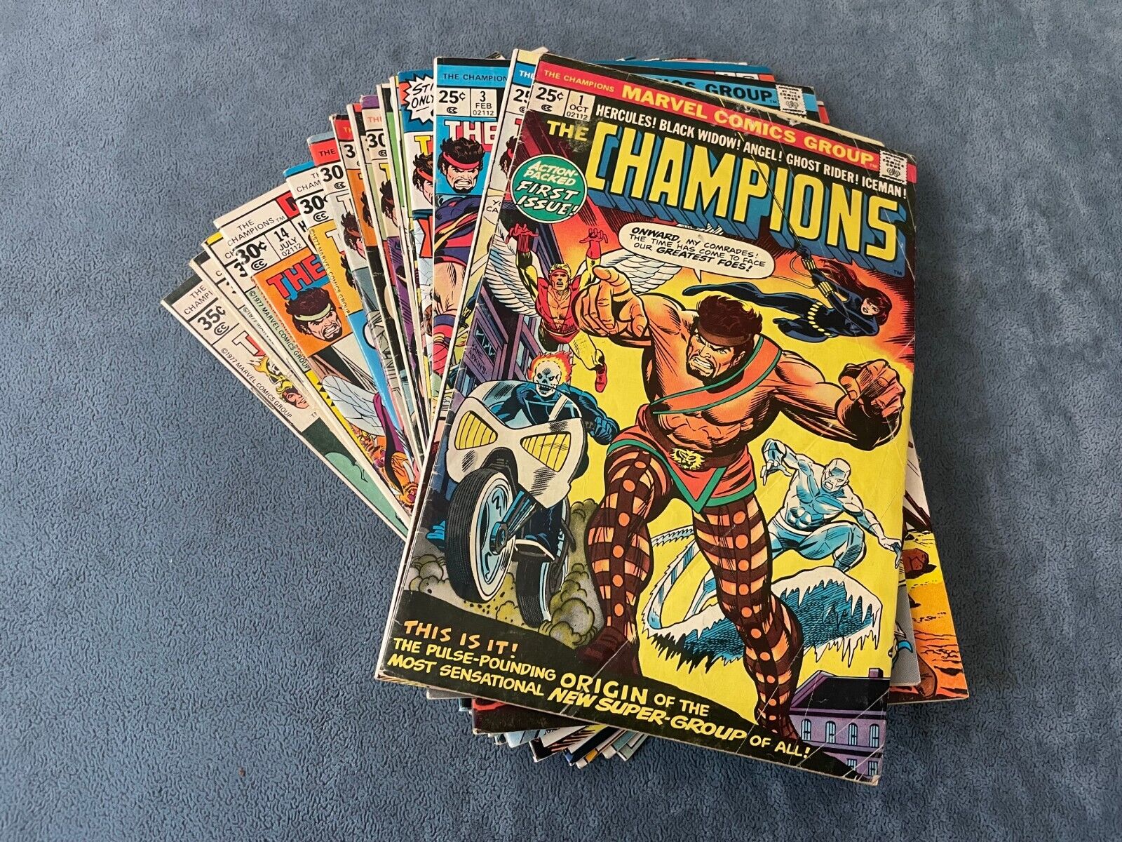 Champions #1-17 1975 Marvel Comic Book Complete Run Gil Kane Mid Low Grades