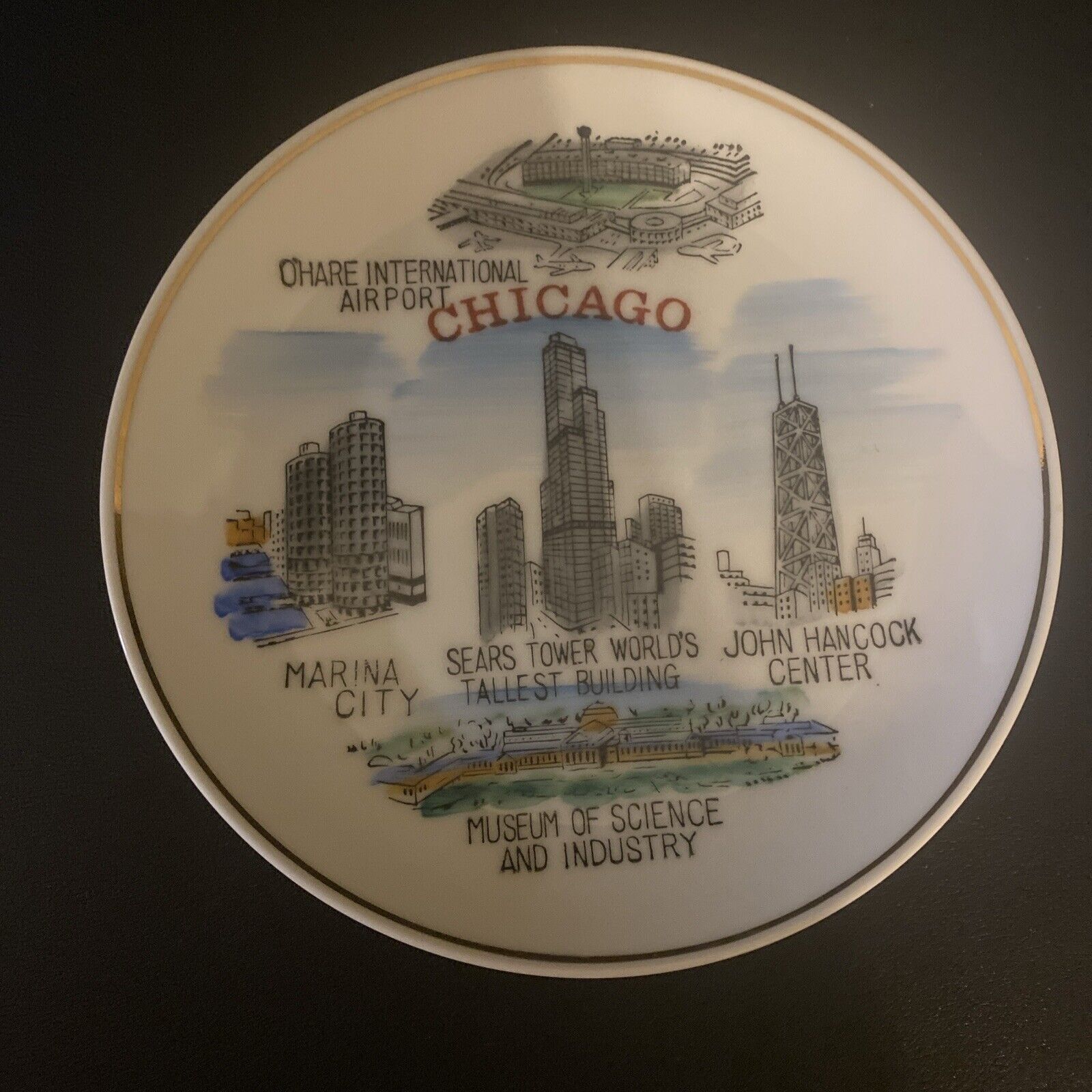 Chicago Museum of Science and Industry decorative plate