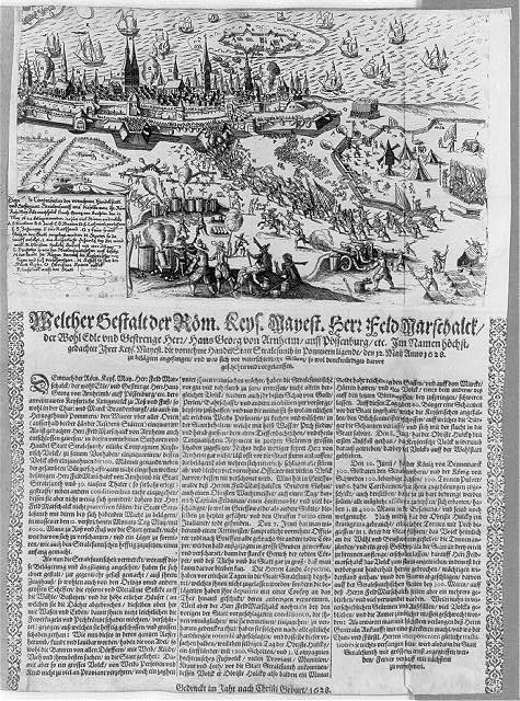 Photo:Stralsund Germany Hans Georg von Arnim 1628 Siege of Stralsund print