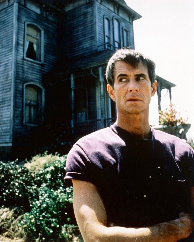 Psycho II Anthony Perkins poses in front of Bates house 24x36 inch Poster