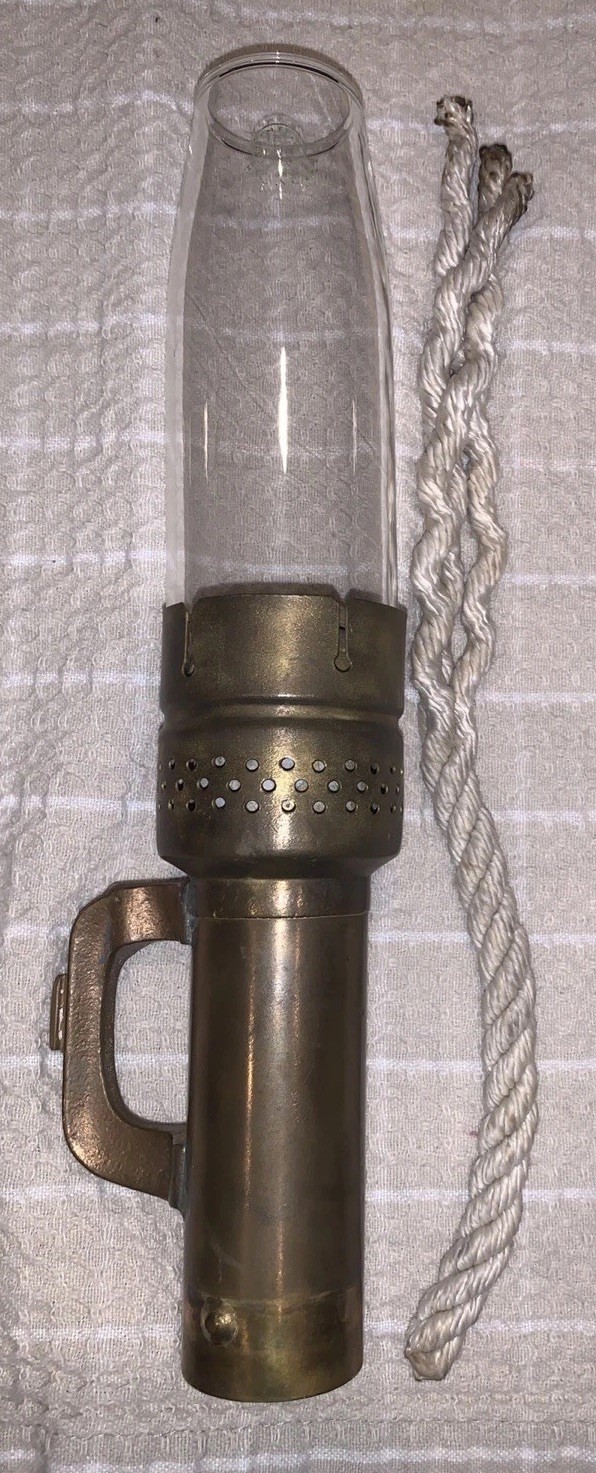 Antique Brass Railroad Caboose Wall Sconce Lamp~Parts or Repair
