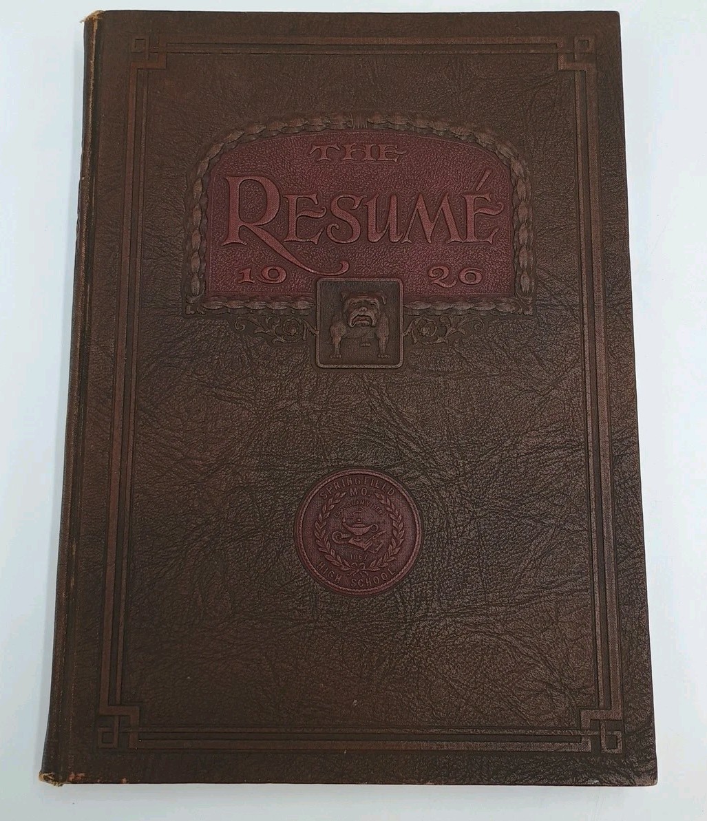 Springfield Missouri 1926 Yearbook The Resume 100 Years Old - Fascinating Springfield Missouri 1926 Yearbook The Resume 100 Years Old - Fascinating