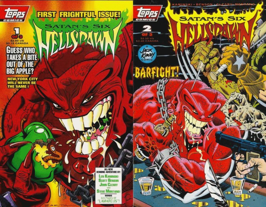Satan\'s Six: Hellspawn #1-2 (1994) Topps Comics - 2 Comics