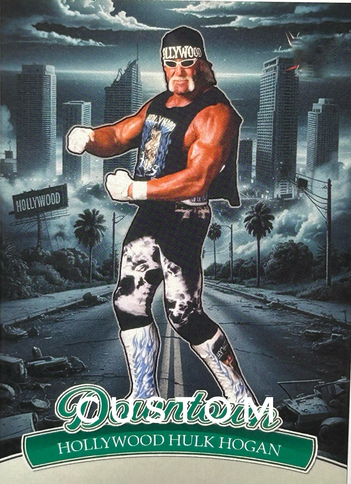 Hollywood Hulk Hogan Custom Made Wrestling Art Card Fan Collectible
