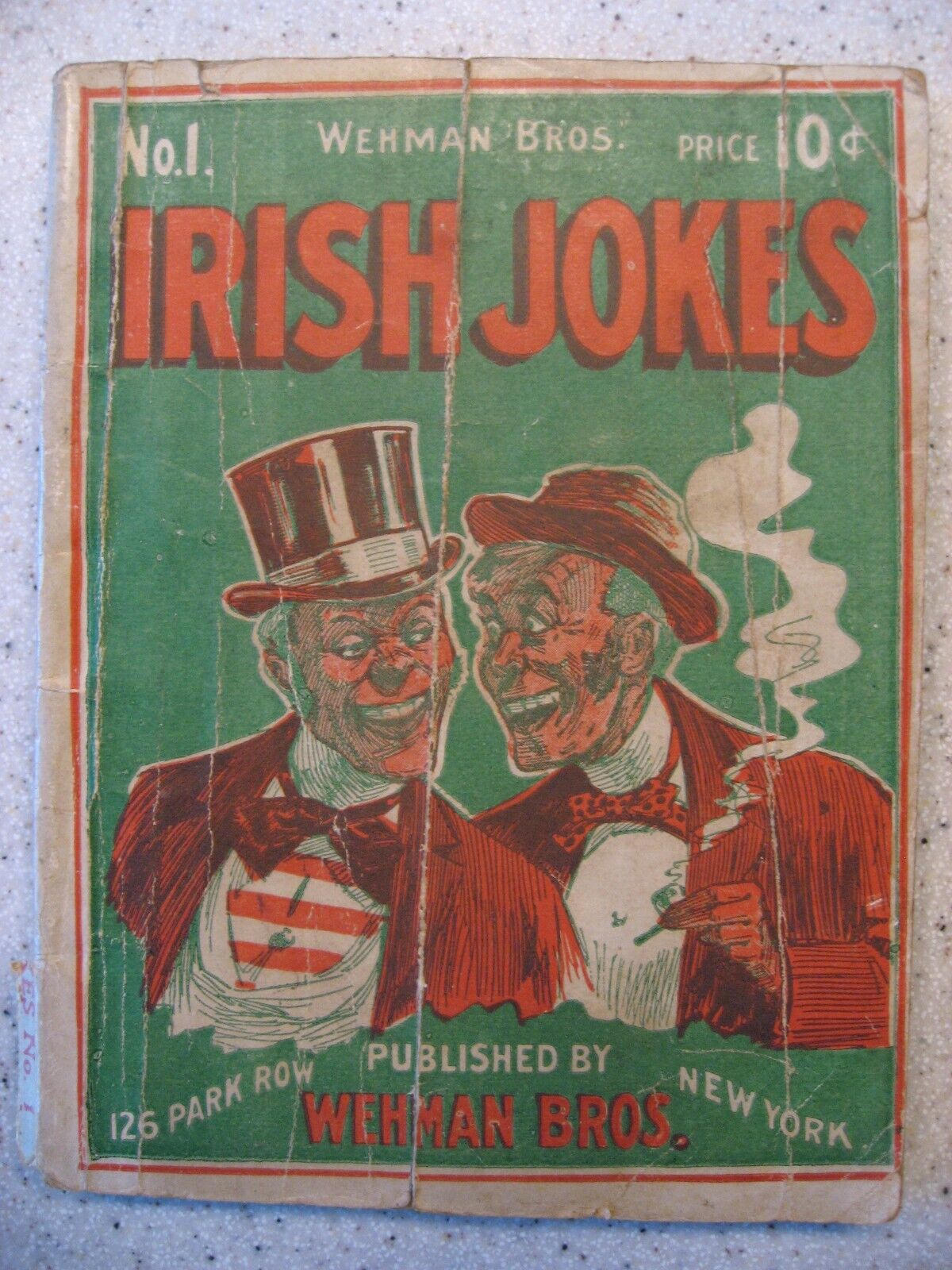 Vintage Wehman Bros. Irish Jokes Handy Series No. 1  - 10 Cents Pocket Book 1906