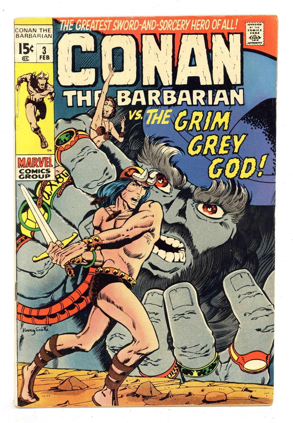 Conan the Barbarian #3 VG/FN 5.0 1971