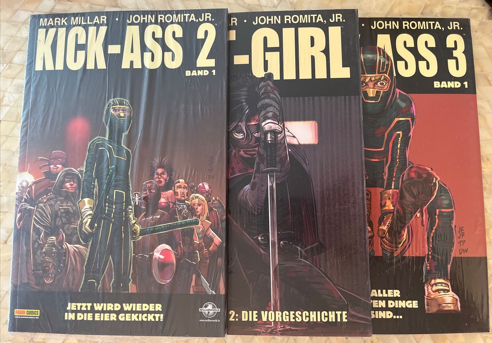 Kick-Ass 2, 3, Hit-Girl Set Mark Millar Graphic Novel Comic - German Language