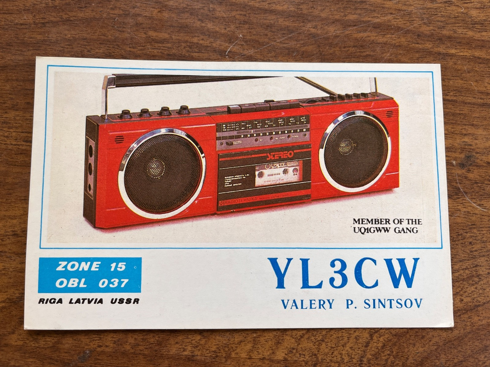 QSL Short Wave Ham Radio Card YL3CW Valery P. Sintsov Larry N8WFL 1991 Latvia QSL Short Wave Ham Radio Card YL3CW Valery P. Sintsov Larry N8WFL 1991 Latvia