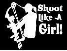 Shoot like a girl funny vinyl decal car bumper sticker 043