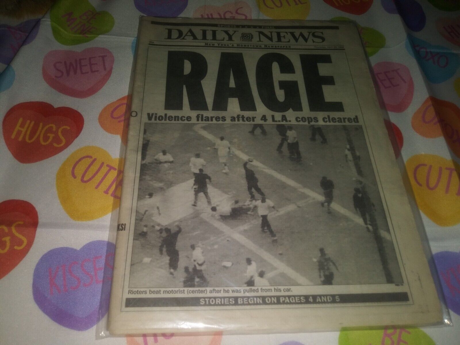 LA Riots Verdicts-NY Daily News Tabloid/ April 30,1992 