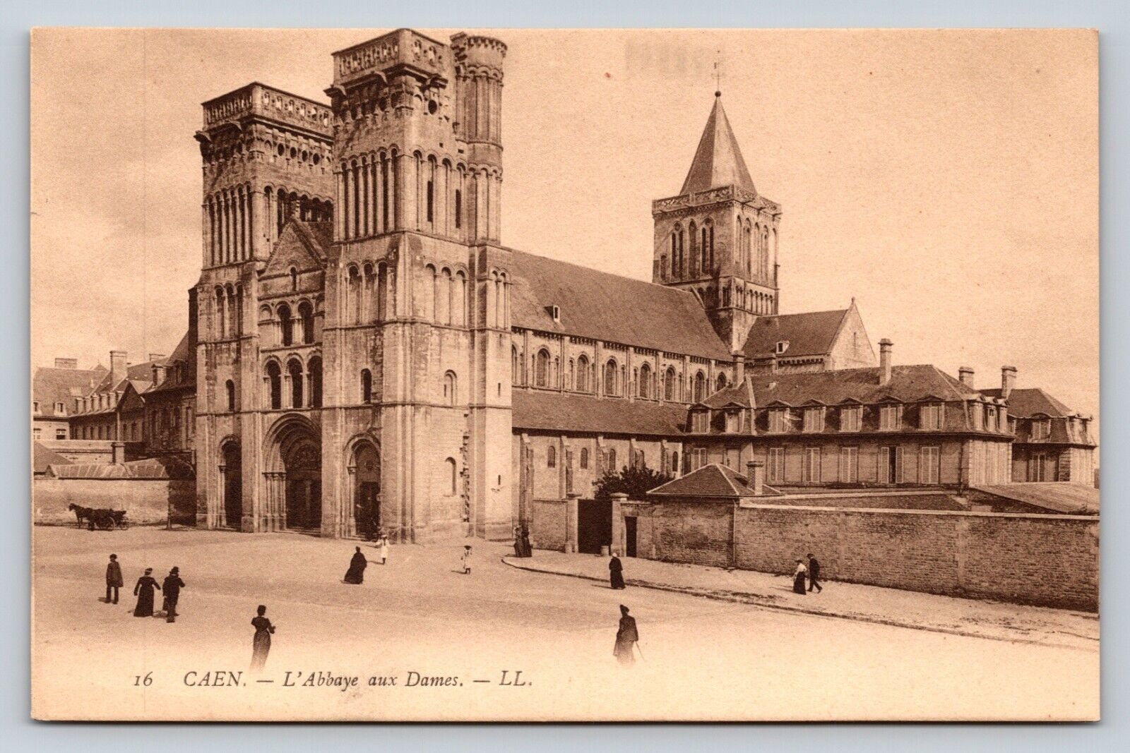 The Women\'s Abbey CAEN France VINTAGE Postcard 0594