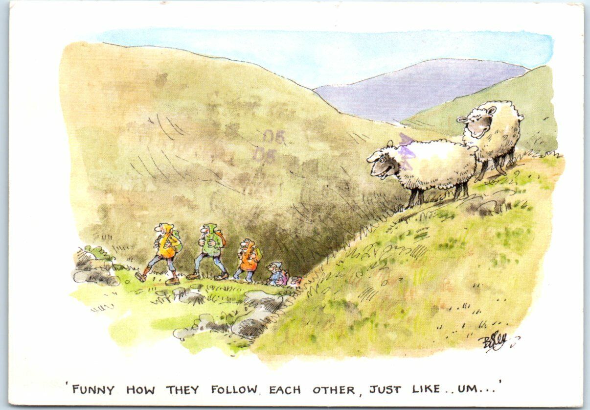 Postcard - \'Funny How They Follow Each Other, Just Like..Um...\'