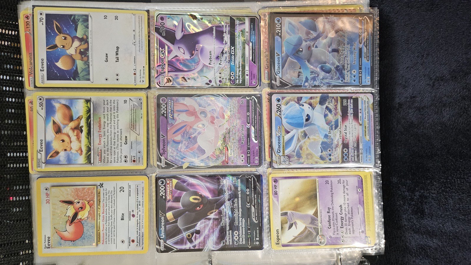 Pokemon TCG Eeveelution Lot 18 Cards Espeon Glaceon Sylveon V VSTAR GX Umbreon