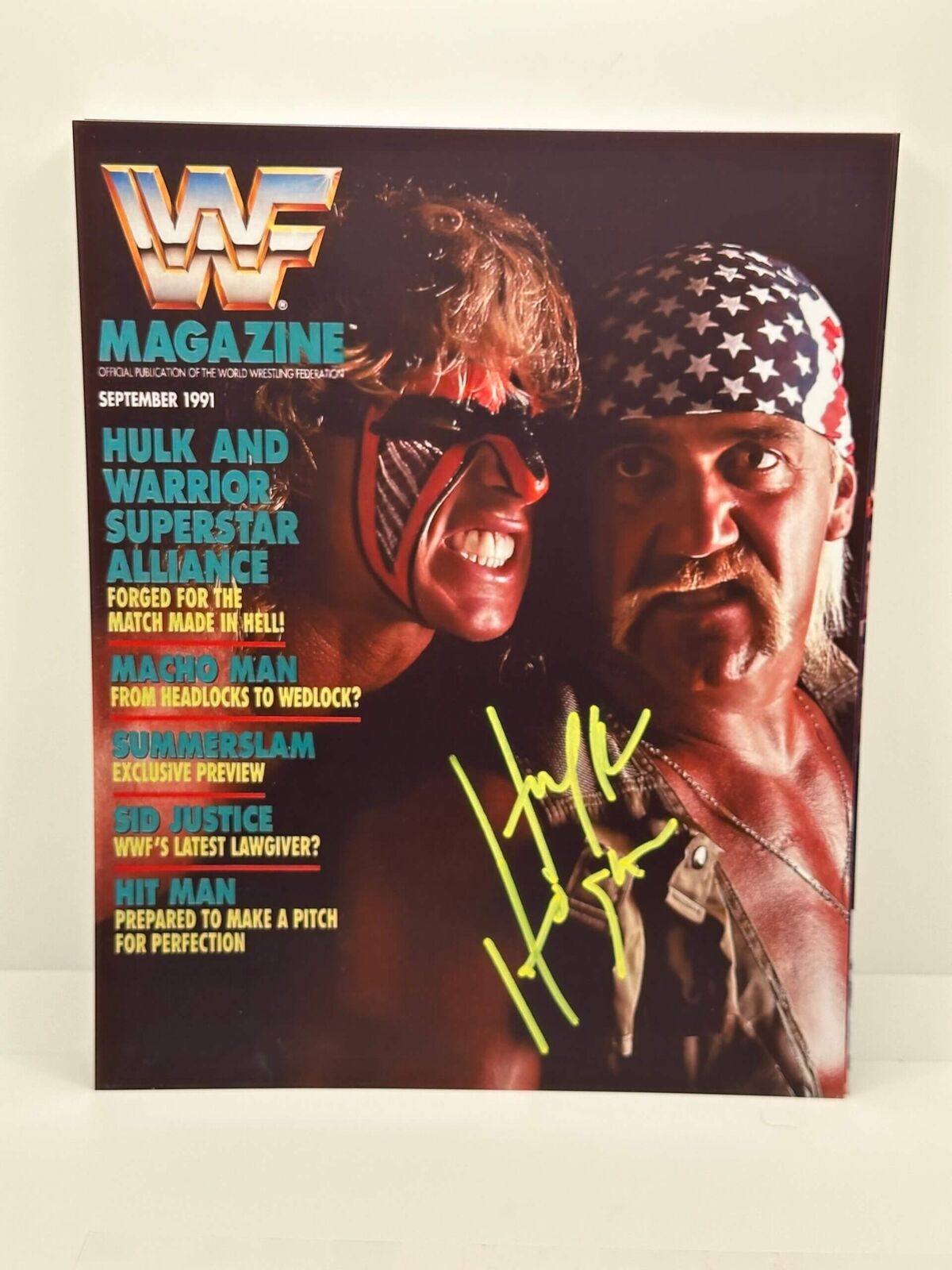 Hulk Hogan WWF Magazine Cover Signed Autographed Photo Authentic 8X10 COA