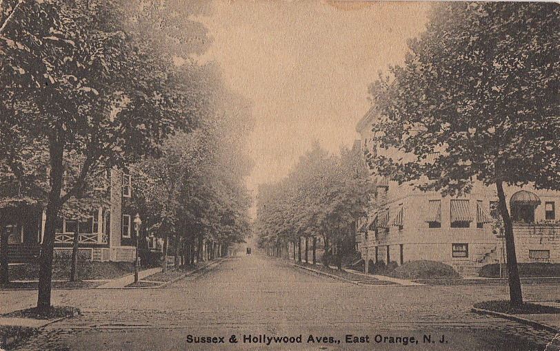  Postcard Sussex & Hollywood Aves East Orange NJ 