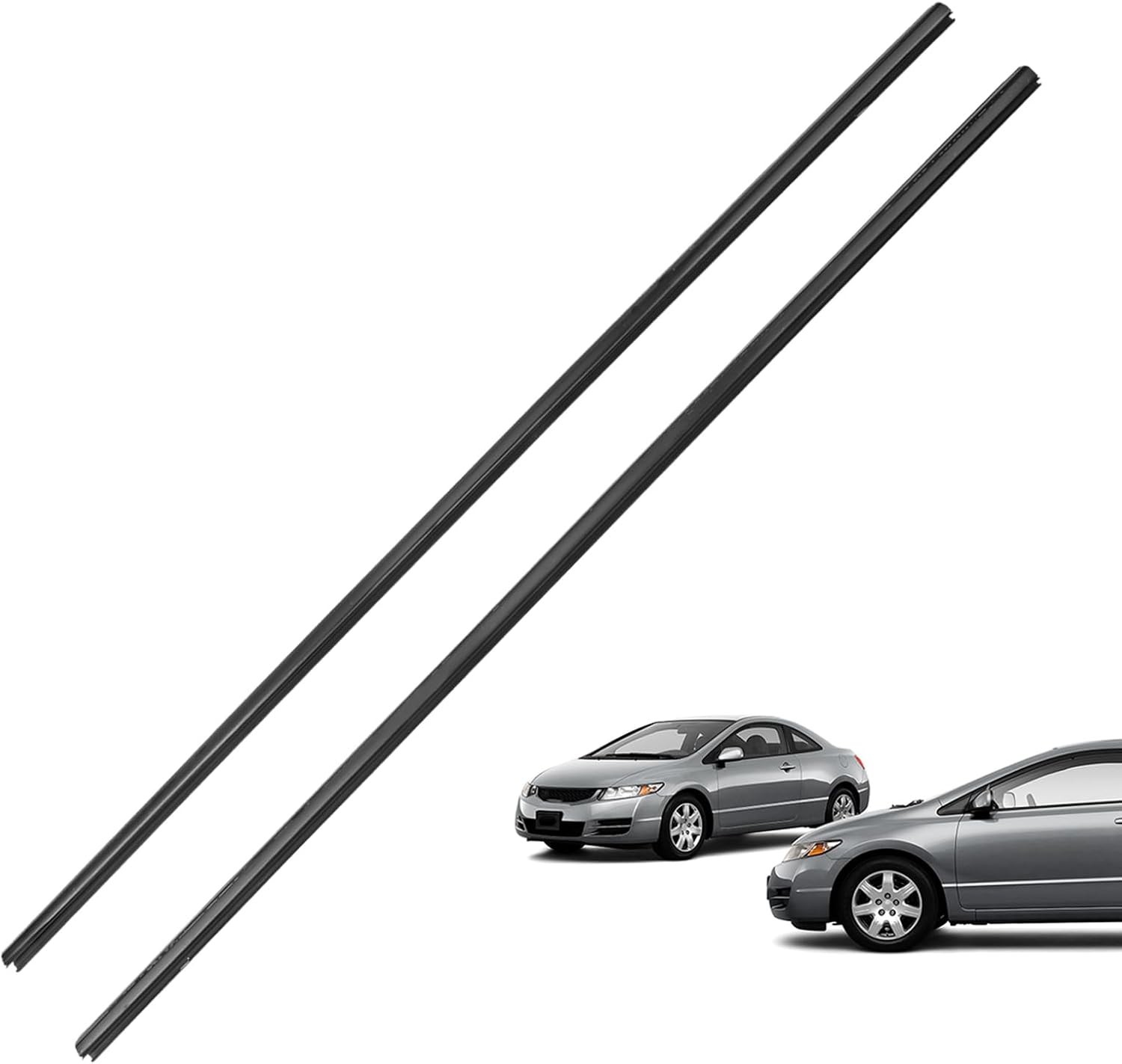 Front Door Window Belt Molding Weatherstrip for Honda Coupe 2D 06-11 Exterior Do Front Door Window Belt Molding Weatherstrip for Honda Coupe 2D 06-11 Exterior Do