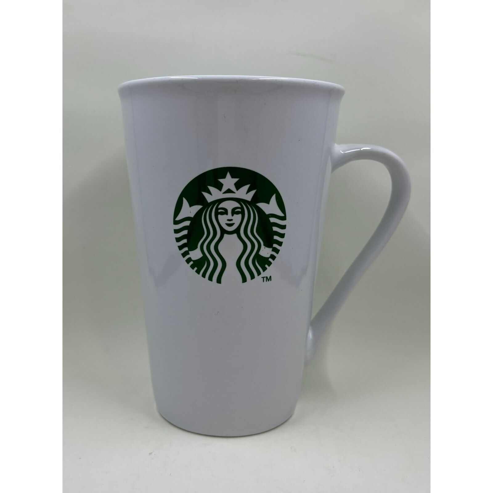 Starbucks 2014 Tall White Green Mermaid Logo 17.8 oz Coffee Mug