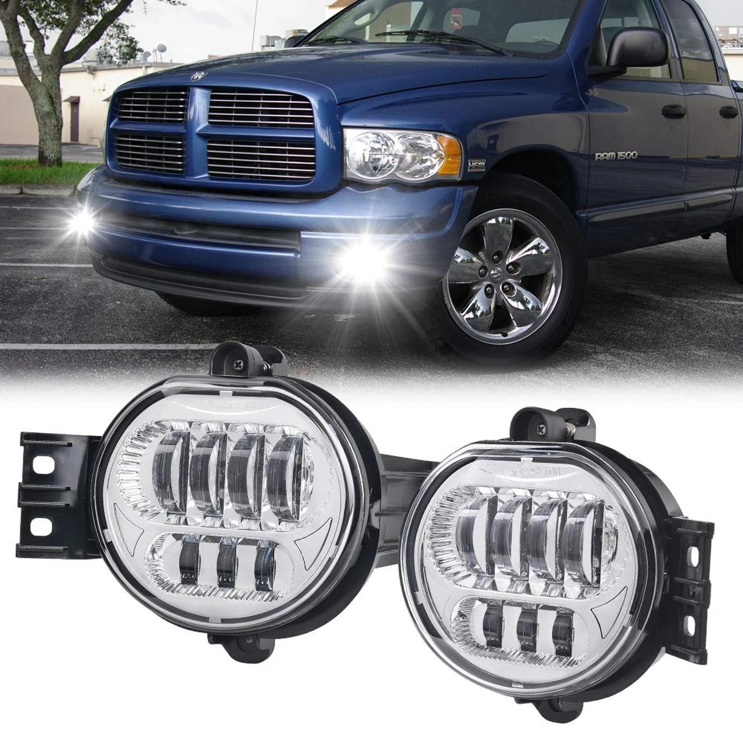 LED Fog Lights for Dodge 3rd Gen Ram 1500 2002-2008 Ram 2500/3500 Dodge Duran...