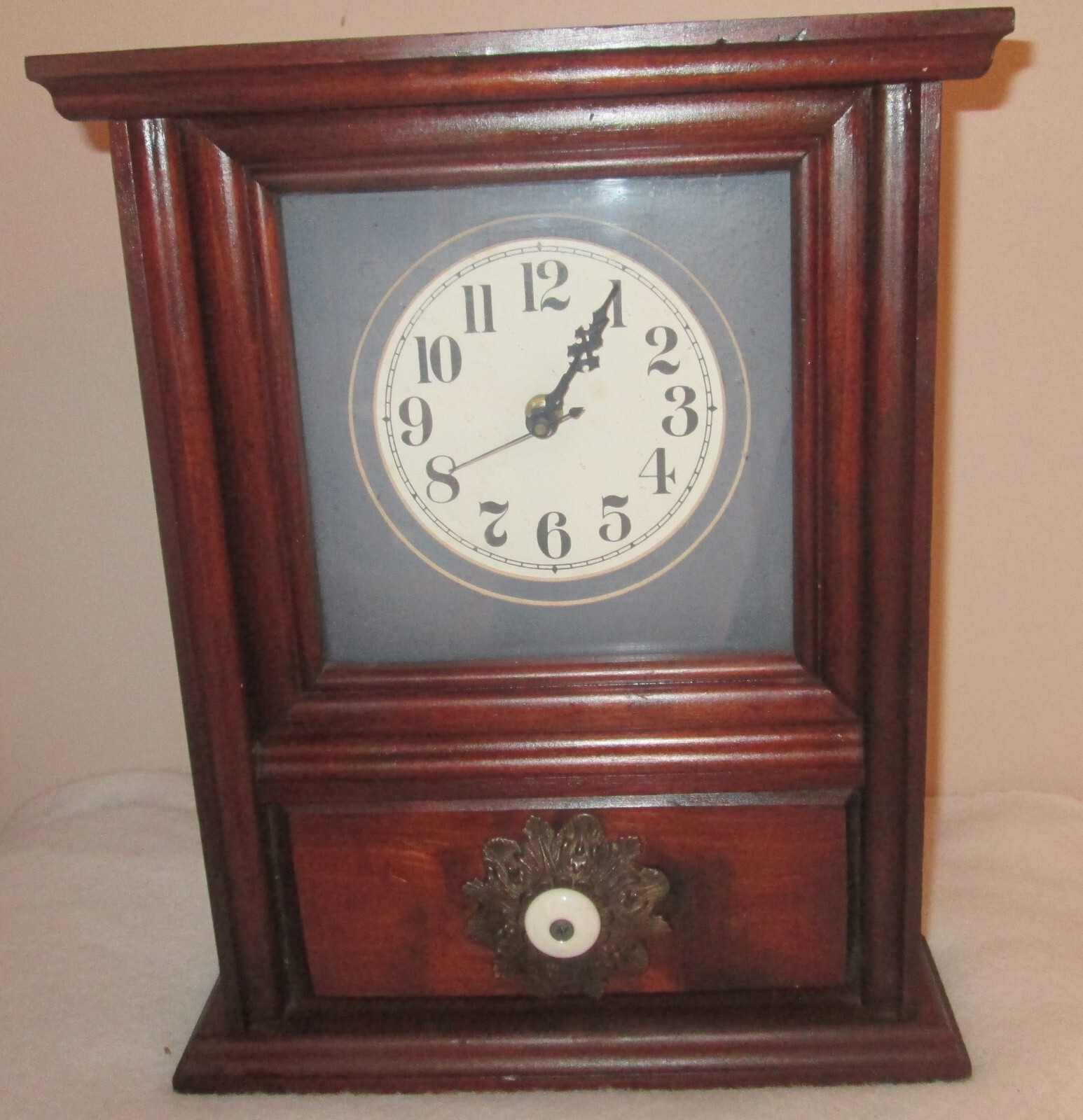 QUARTZ MANTEL WALL CLOCK WITH FAKE DRAWER QUARTZ MANTEL WALL CLOCK WITH FAKE DRAWER