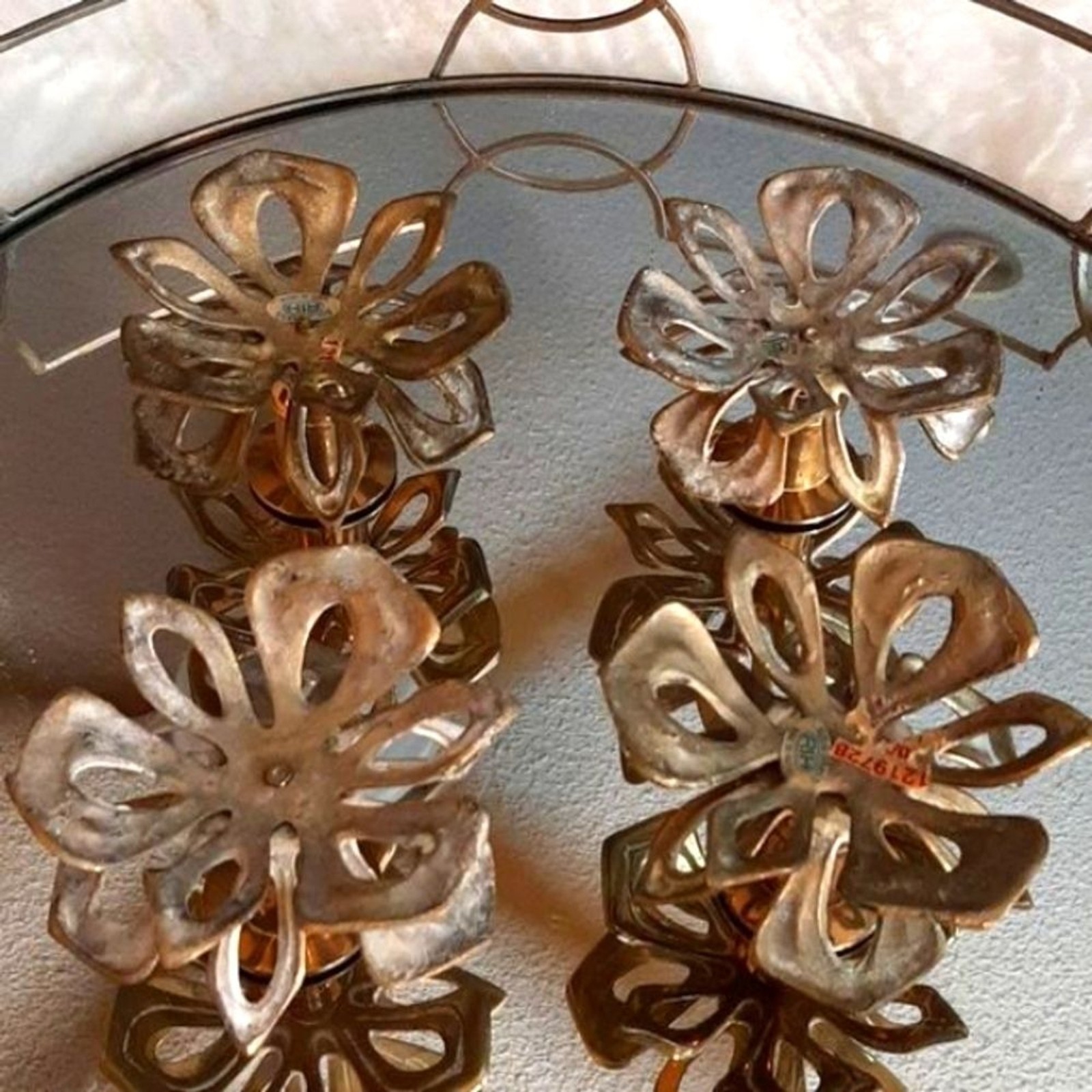 100%Brass Vintage Candle Stick Lotus Flower Priced By Each Unique 1 Left 100%Brass Vintage Candle Stick Lotus Flower Priced By Each Unique 1 Left
