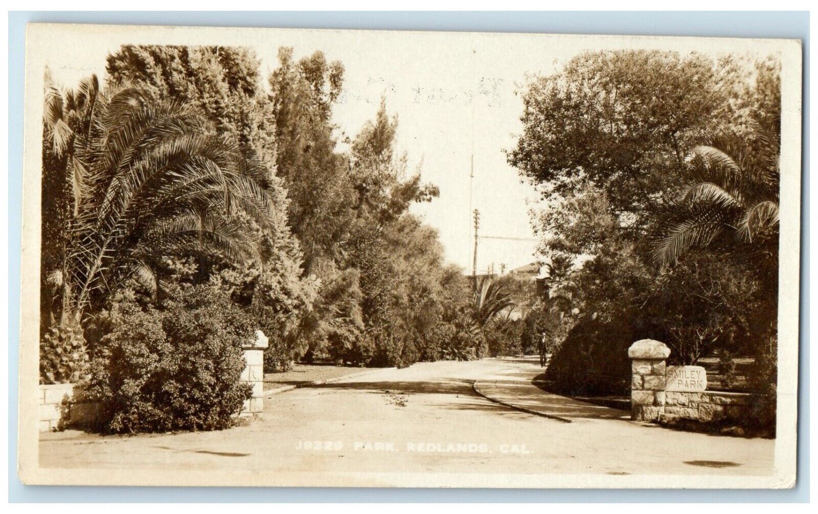 c1910's Smiley Park Entrance Redlands California CA RPPC Photo Antique Postcard