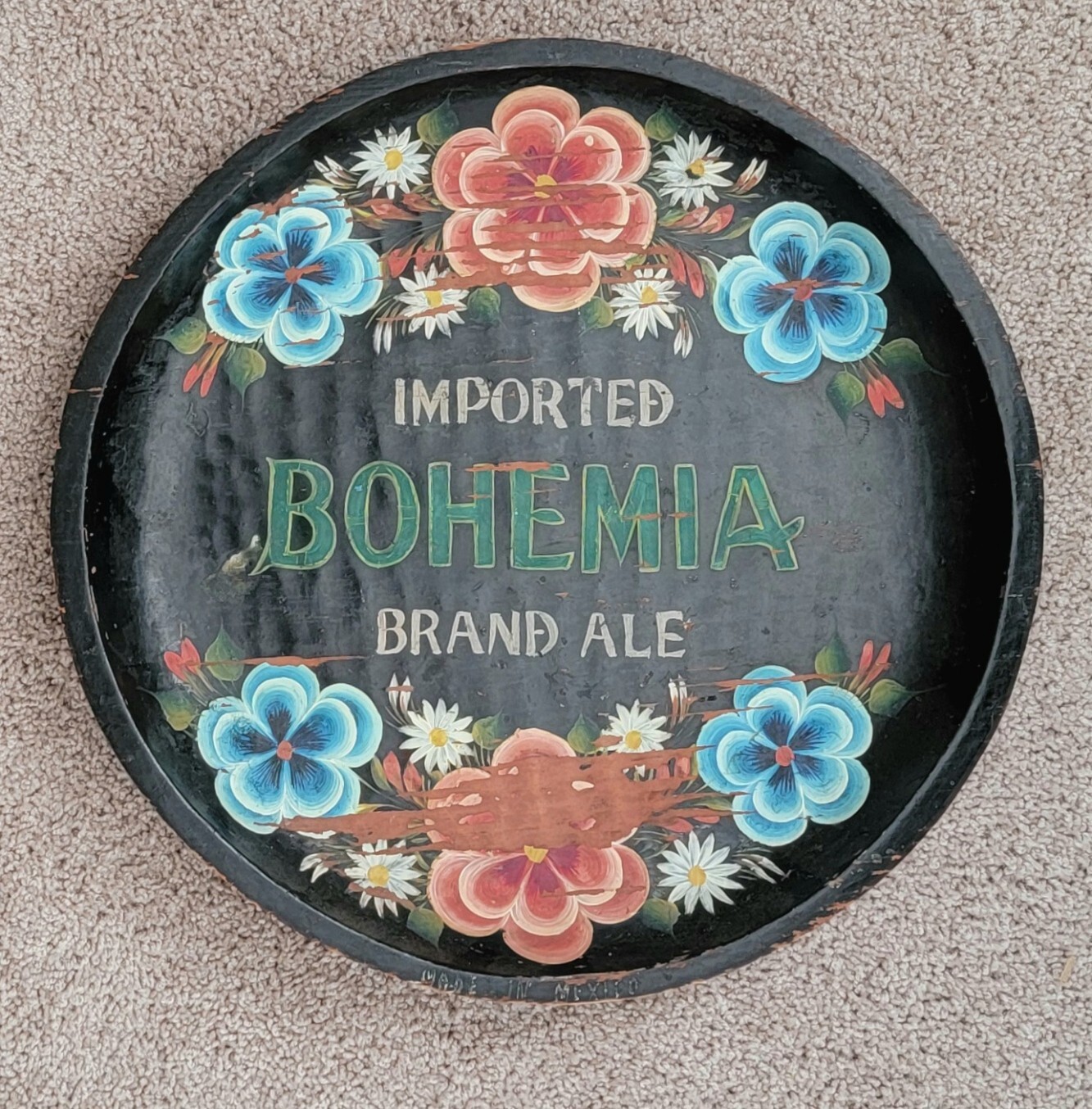 Vintage BOHEMIA Ale Mexican Batea 17\ Vintage BOHEMIA Ale Mexican Batea 17\